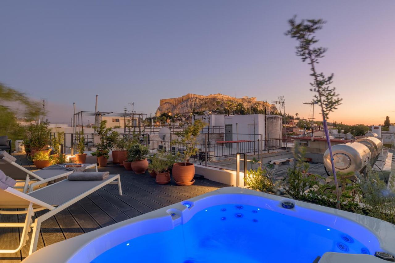 Meno Suite With Private Terrace - Jaccuzzi, Acropolis View Atenas Exterior foto